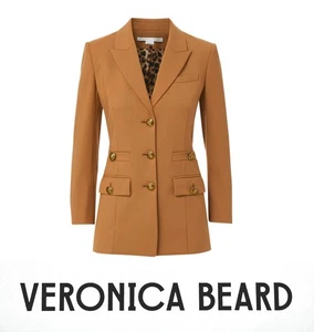 Chaqueta VERONICA BEARD Dickey para mujer talla 6 marrón camel TERRE NUEVA CON ETIQUETAS perfecta 4 otoño - Imagen 1 de 18