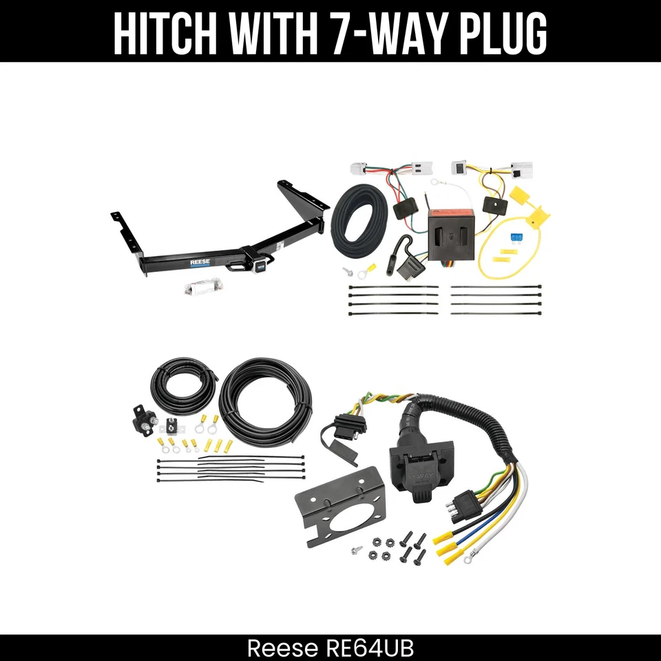 Engate de reboque + fiação de 7 vias para 13-21 Nissan NV1500 12-21 NV2500 NV3500 44664 - Imagem 1 de 1