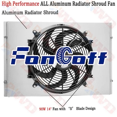 Aluminum Radiator Shroud Fan For 1962-1967 Chevrolet Chevy II Nova SS 2.5L 5.4L - Image 1 of 4