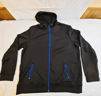 Sudadera con capucha Sport-Tek cremallera completa caparazón suave para hombre talla XXL negra azul Foto 1 de 4