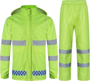 Tuta Antipioggia Impermeabile Da Uomo Tuta Antipioggia Set Di Giacca E Pantaloni - Foto 1 di 12