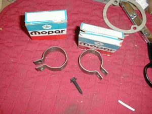 NOS MOPAR 1955-71 TAILPIPE CLAMPS 1 3/4 INCH ALL MODELS MANY DUAL EXHAUST - Picture 1 of 1