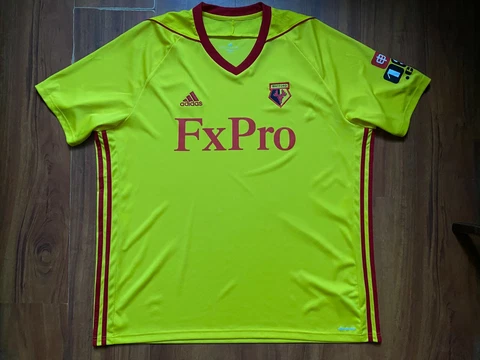 WATFORD FOOTBALL SHIRT 2017-2018 ORIGINAL JERSEY SIZE 2XL Cover