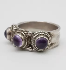 Anello In Argento 925 Con Ametista - (61) - Foto 1 di 8