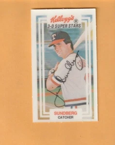 Jim Sundberg Texas Rangers 1983 Kellogg's #38 Iowa Hawkeyes 7H - Imagen 1 de 2
