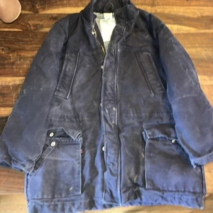 Magid FR Fire Resistant Men Size XL Navy Blue Work Coat - Picture 1 of 8