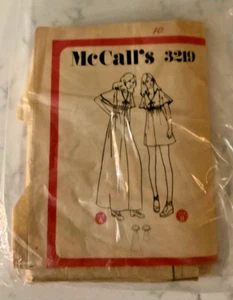 Vestido McCall's 3219 Misses - Hallazgo Raro - De Colección 1972 - Sin Cortar - Talla 10 - Imagen 1 de 6