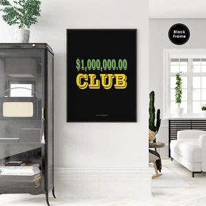 Motivational Poster, 1,000,000 Club, Motivational Wall Art, Motivational Quotes - Picture 1 of 5