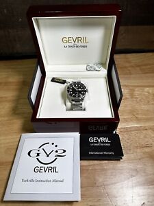Gevril Men's 48600 Yorkville Swiss Automatic Stainless Steel Date Watch 90/500