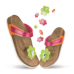Birkis BF Tofino $129rrp Flowers Pink Patent Kids BNIB ***CLEARANCE*** 103333 - Picture 1 of 3