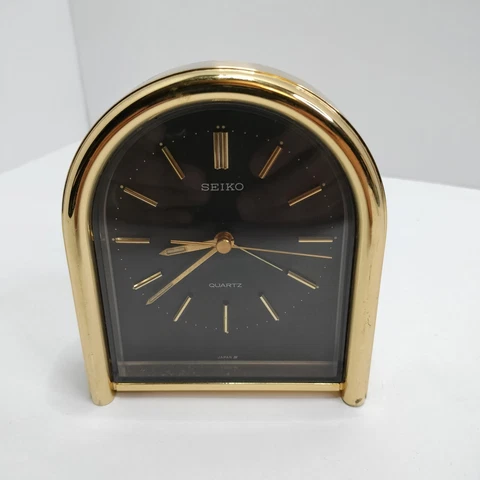 Seiko Desk Clock Quartz Style QQP270G Made In Japan Cover
