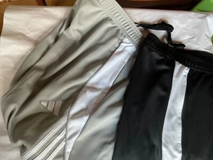 Adidas Tapered Pant Track Soccer Regular Fit New Tag Men Black Gray Zipper Ankle - Picture 1 of 12