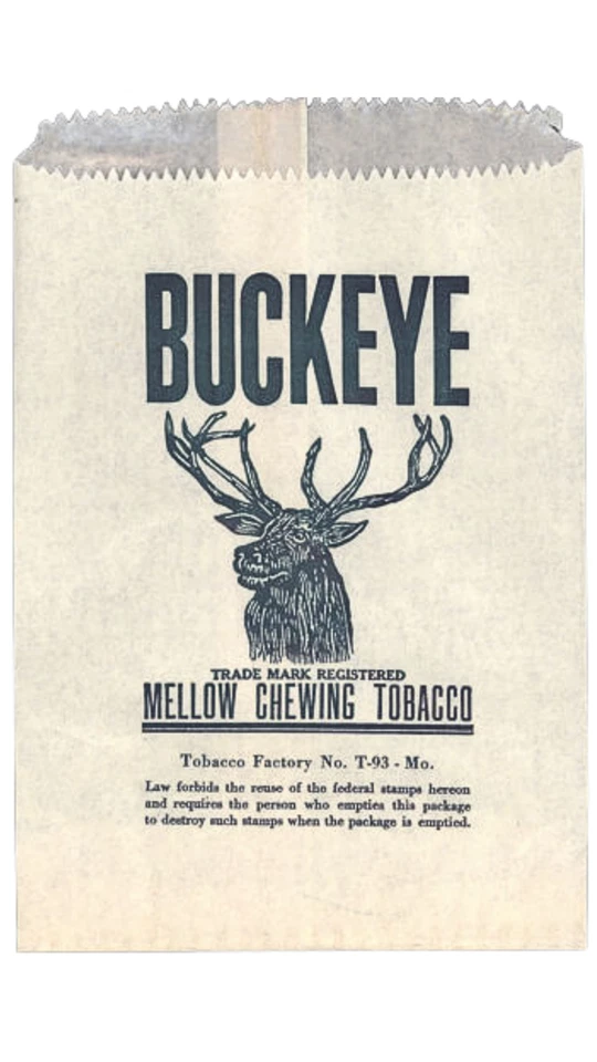 Bolsa de tabaco para masticar vintage original Buckeye ciervo ciervo suave años 50 nueva de stock Foto 1 de 1