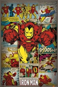 2011 Vintage Marvel Iron Man Film MAXI Poster 36" x 24"/91 cm x 61 cm versiegelt - Bild 1 von 1