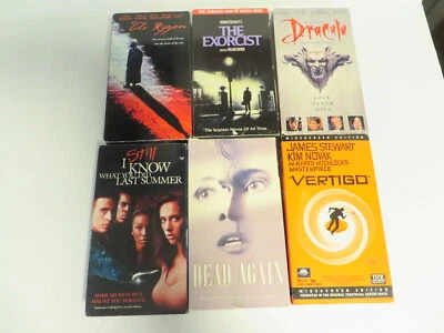 6 Vintage VHS Horror,The Ripper,The Exorcist, Dracula,Dean Again, Vertigo,  - Image 1 of 4