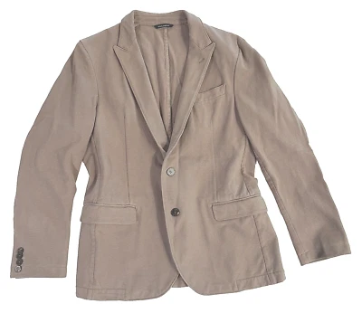 $598 Dolce & Gabbana D&G Mens Blazer Beige Khaki Gray Tweed Cotton 40R EU (50) - Image 1 of 4