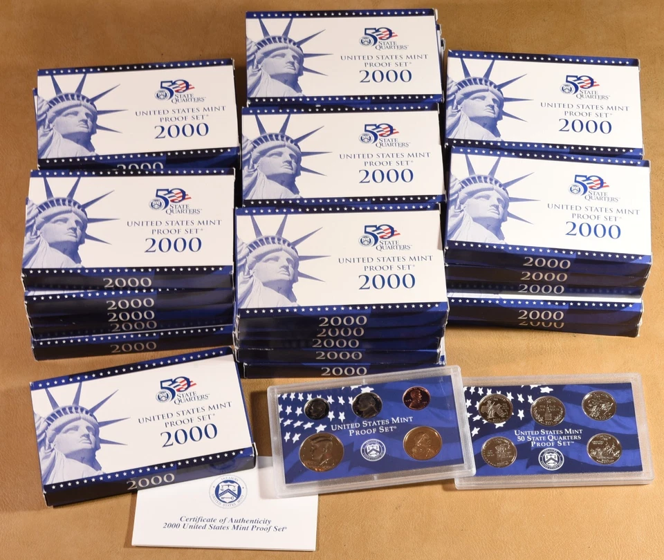 2000 United States 10-Coin Proof Sets in Original Packaging - 36 Sets - Image 1 of 2