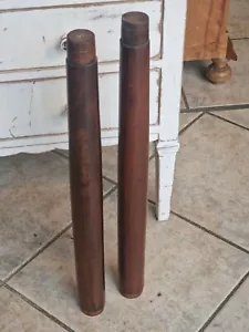 2 alte Holzsäulen Gründerzeit Säulen Elemente ca 52 cm hoch von antik Schrank - Bild 1 von 9