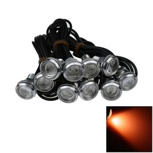 10x Naranja Coche Ojo de Águila Día Correr Blub Niebla Lámpara de Conducción 23MM 1 COB LED O5 - Imagen 1 de 5