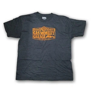 Gas Monkey Garage Dallas TX. Men's Gray/Orange Short Sleeve T-shirt - Picture 1 of 1