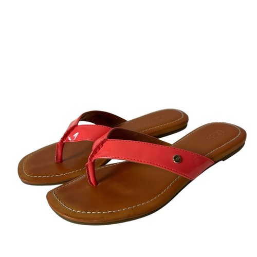 Sandali Ugg donna Tuolumne tanga slides infradito corallo vernice taglia US 8 EU 39