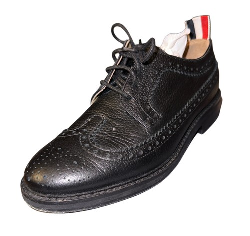 Scarpe Brogue THOM BROWNE NEW YORK nere classiche ad ali lunghe US 2 5 danneggiate