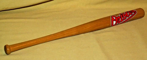 BALTIMORE ORIOLES BAT MINI MINIATURE WOOD WOODEN BASEBALL MLB COOPERSBURG 1999* Cover