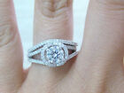 925 STERLING SILVER Round Solitaire CZ BRIDAL SET ENGAGEMENT & WEDDING RINGS