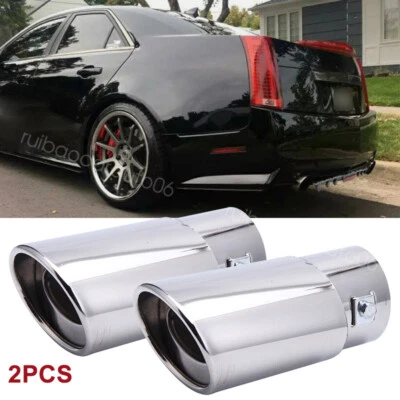 For Cadillac CTS ATS CT5 Exhaust Pipe Rear Tail Muffler Chrome Stainless Steel Foto 1 de 4