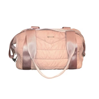 Bolso Stella & Dot Crush It Lona Acolchado Rubor Rosa Entrenamiento Fin de Semana 14"X12"X8" Foto 1 de 4