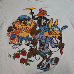 Vintage 90s Taz Shirt Large Looney Tunes Double Sided Tasmanian Single Stitch - Picture 1 of 11