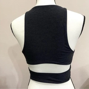 Outdoor Voices Charcoal Gray Slashback Crop Top Sports Bra - Small - Picture 1 of 12