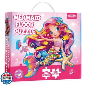 BenBen Floor Puzzles for Kids, 52 Piece Jumbo Mermaid Puzzle for  - Picture 1 of 5