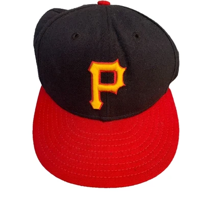VTG New Era Diamond MLB Pittsburgh Pirates Baseball Fitted Hat Cap Wool US 6 7/8 - Image 1 of 4