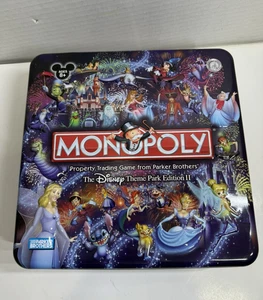 Monopoly Game The Disney Theme Park Tin Box Edition By Parker Brothers COMPLETE - Picture 1 of 11