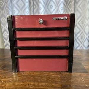 Matco Tools Promotional Mini Toolbox Piggy Bank Burgundy With Key Nice!! - Picture 1 of 13