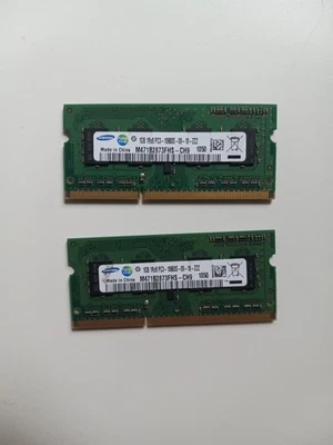 Portátil 2 GB (2x1 GB) Samsung DDR3 PC3-10600S RAM SO-DIMM 1333 MHz Foto 1 de 3