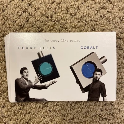 Lote de 20 Perry Ellis Cobalto Pour Homme Amostra de Colônia Masculina 1 Uso Limpador LiquaTouch - Imagem 1 de 4