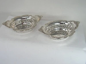 ANTIQUE ARTS & CRAFTS AMERICAN SOLID STERLING SILVER BON BON DISHES - Picture 1 of 10