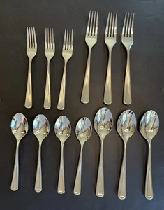 Mikasa Forged Stainless Steel Flatware Lot Of 13 Spoons Forks - Picture 1 of 16