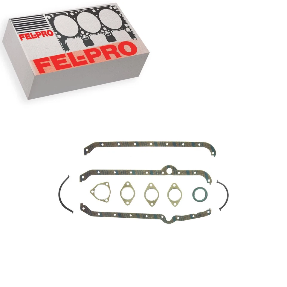 Juego de juntas de cárter de aceite de motor Fel-Pro para Chevrolet 1955-1956 sedán entrega 4,3 L V8 Foto 1 de 1