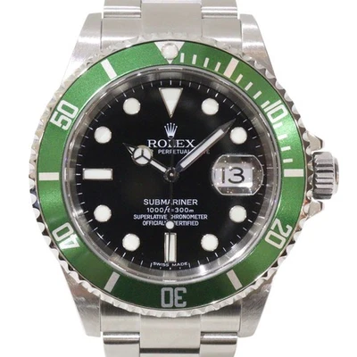 Reloj Rolex Submariner Date 16610LV caja negra tamaño 40 mm usado para hombre #85157 Foto 1 de 4