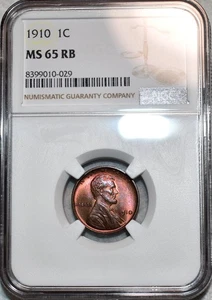 NGC MS-65 RB 1910-P Lincoln Cent, Razor-Sharp, Red-Brown Gem! - Picture 1 of 2