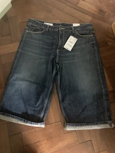 Zara Blue Denim Shorts Size 18 - Picture 1 of 8
