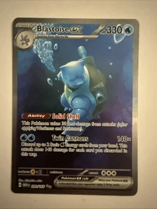 Pokemon Juego de Cartas Coleccionables Blastoise EX 200/165 Sv: Escarlata y Violeta 151 Holo Casi Nuevo Blastoise - Imagen 1 de 2