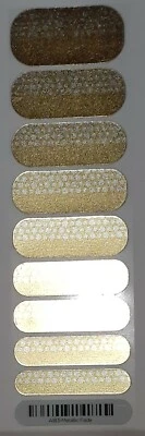 Envolturas de uñas Jamberry metálicas desvanecidas amarillas y plateadas Foto 1 de 2