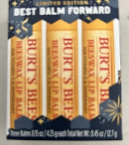 Burt's Bees Limited Edition Best Balm Forward Vitamin E, Peppermint Lip Balm 3ct - Picture 1 of 1