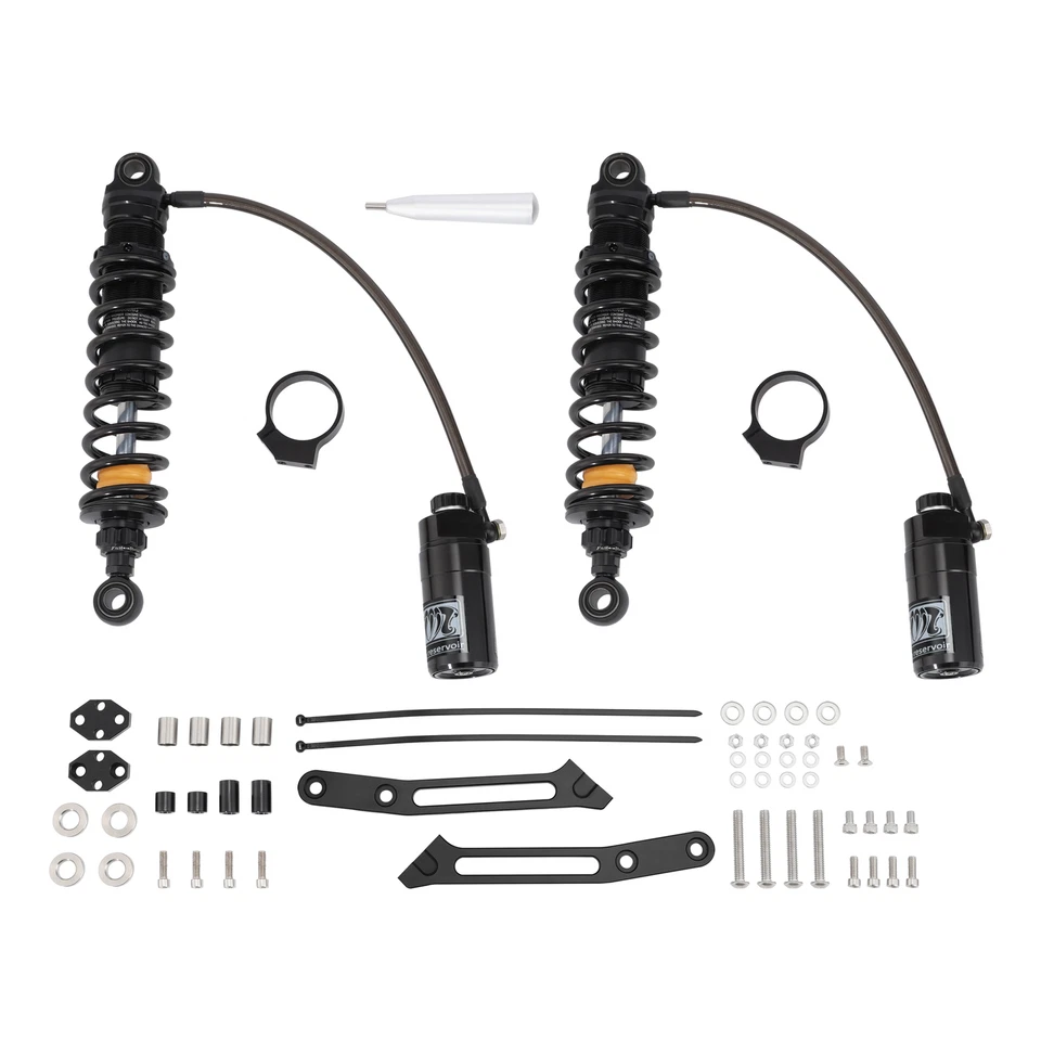 Remote Reservoir Rear Suspensions Shock For Harley Street Road Glide King 14-25 - Image 1 of 4