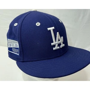 LA Dodgers Hat 100th Anniversary New Era Fitted Men 7 5/8 Wool GOLD LINED Rare - Picture 1 of 12