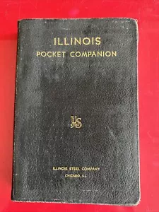 Illinois Pocket Companion Book US Steel 1934 Gold Edge Chicago IL Vintage - Bild 1 von 11